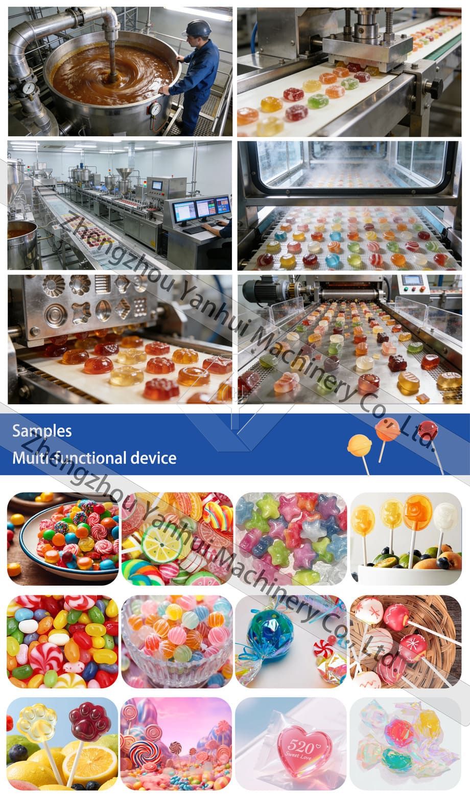 Mashine Kamili ya Kutengeneza Pipi ya Kiotomatiki Maalum ya Lollipop Mashine Kamili ya Kutengeneza Pipi ya Kiotomatiki Maalum ya Lollipop