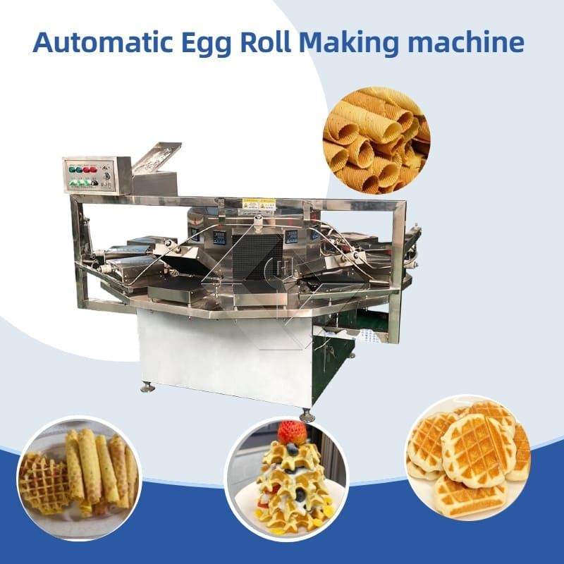 Rotary Rolling Sukari Koni Kuoka Ice Cream Poke Cornet Akavingirisha Cones Kutengeneza Machine